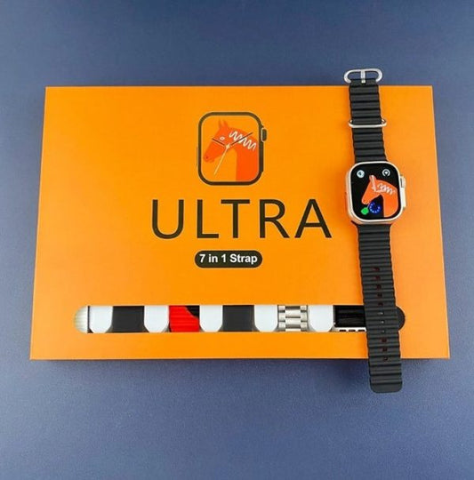 7 In 1 Ultra Smart Watch Ultra Metal Straps With Multiple Features