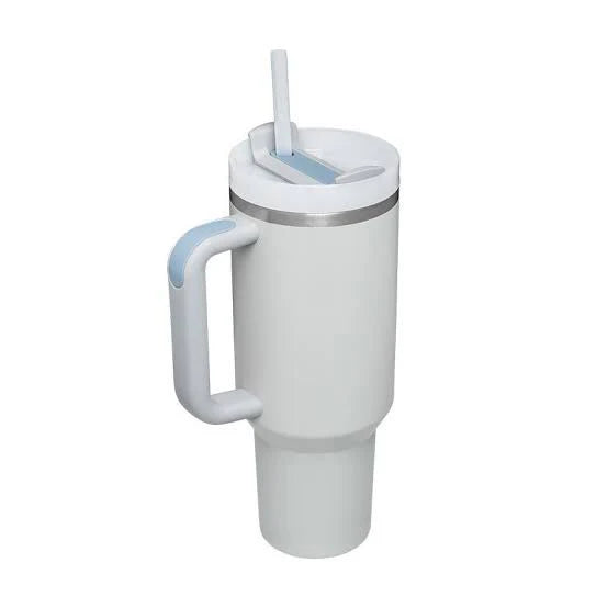 Insulated Tumbler With Handle Straw 40oz Stainless Steel Vacuum Cup